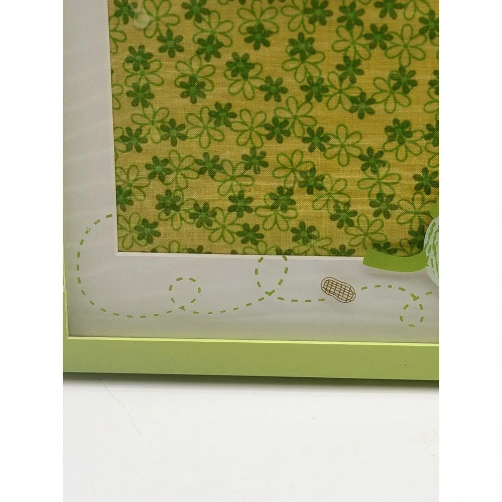My Little Peanut Elephant Nursery Photo Frame Green 8x8 Square Baby Decor